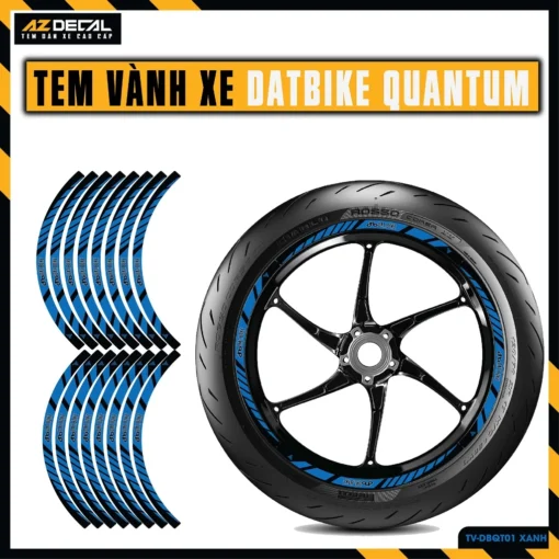 Tem Dán Vành Xe QUANTUM Phản Quang | Decal Chống Nước Cắt Sẵn Dễ Dán Siêu Bền - Hình ảnh 5