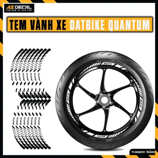 Tem Dán Vành Xe QUANTUM Phản Quang | Decal Chống Nước Cắt Sẵn Dễ Dán Siêu Bền - Hình ảnh 3