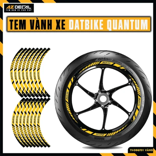 Tem Dán Vành Xe QUANTUM Phản Quang | Decal Chống Nước Cắt Sẵn Dễ Dán Siêu Bền - Hình ảnh 4