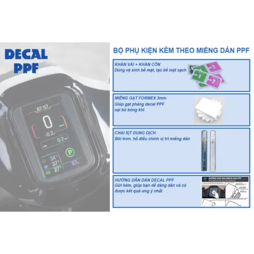 Miếng Dán TPU Bảo Vệ Mặt Đồng Hồ xe QUANTUM S0,1,2,3 - Tự Phục Hồi Vết Trầy - Hình ảnh 4