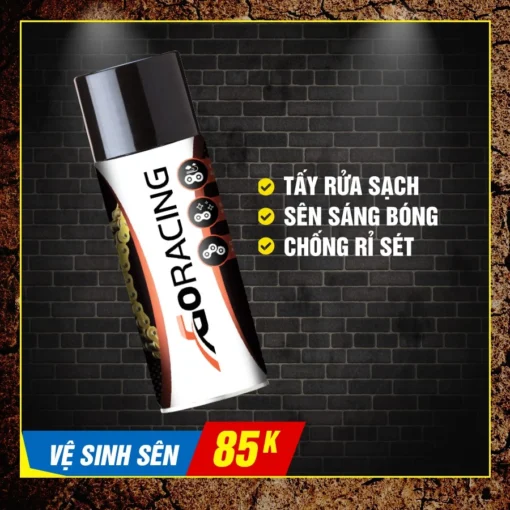 Chai xịt vệ sinh sên GoRacing (400ml) - Hình ảnh 2