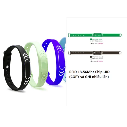 Vòng Đeo Tay RFID Silicon, Thẻ từ RFID 3.56Mhz Loại COPY nhiều lần cho Quantum. - Hình ảnh 3