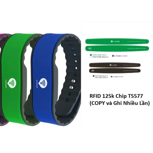 Vòng Đeo Tay RFID Silicon, Thẻ từ RFID 3.56Mhz Loại COPY nhiều lần cho Quantum. - Hình ảnh 6