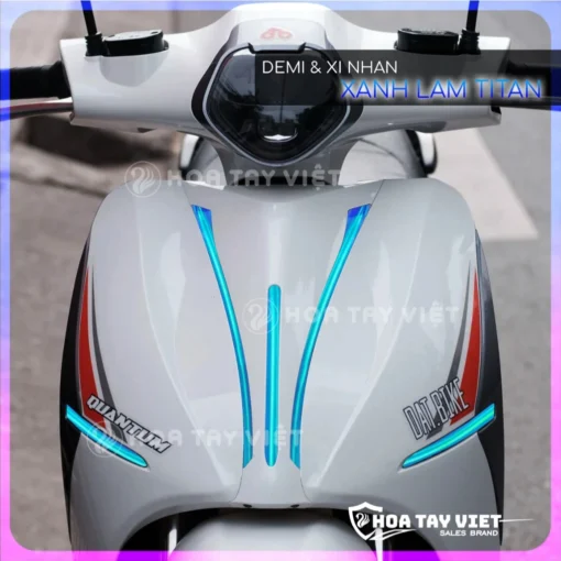 Miếng dán TITAN trang trí DEMI & XI NHAN DATBIKE QUANTUM chống trầy xe máy điện datbike - Hình ảnh 2