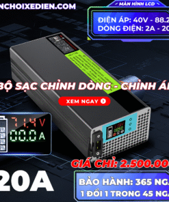 Bộ sạc nhanh 1800W điều chỉnh dòng 2A-20A và áp 40V-88.2V