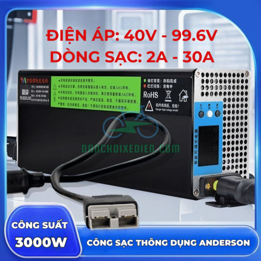 Bộ sạc nhanh 3000W điều chỉnh dòng 30A và áp 40V-99.6V - Hình ảnh 3