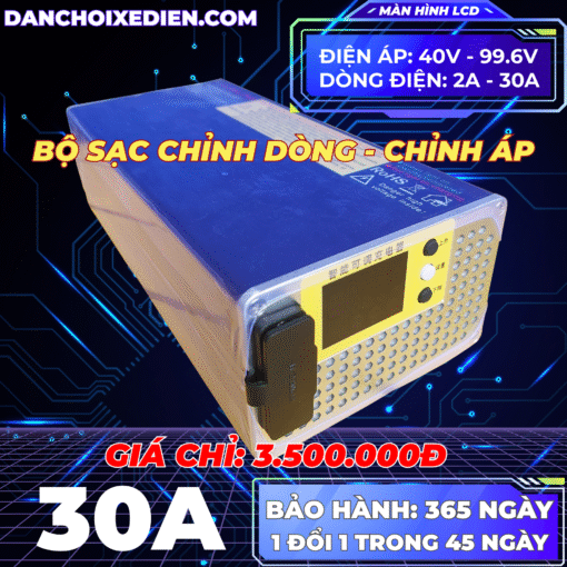 Bộ sạc chỉnh dòng 3000W điều chỉnh dòng 2A-30A và áp 40V-99.6V