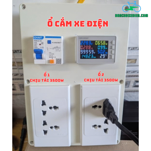 Hộp điện sạc xe máy điện tại nhà – chống giật, chống chập, điều khiển từ xa.