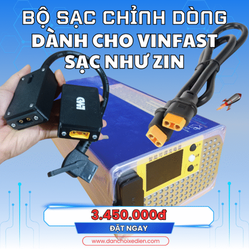 Bộ sạc chỉnh dòng 1800W 20A cho xe điện VINFAST sạc như Zin