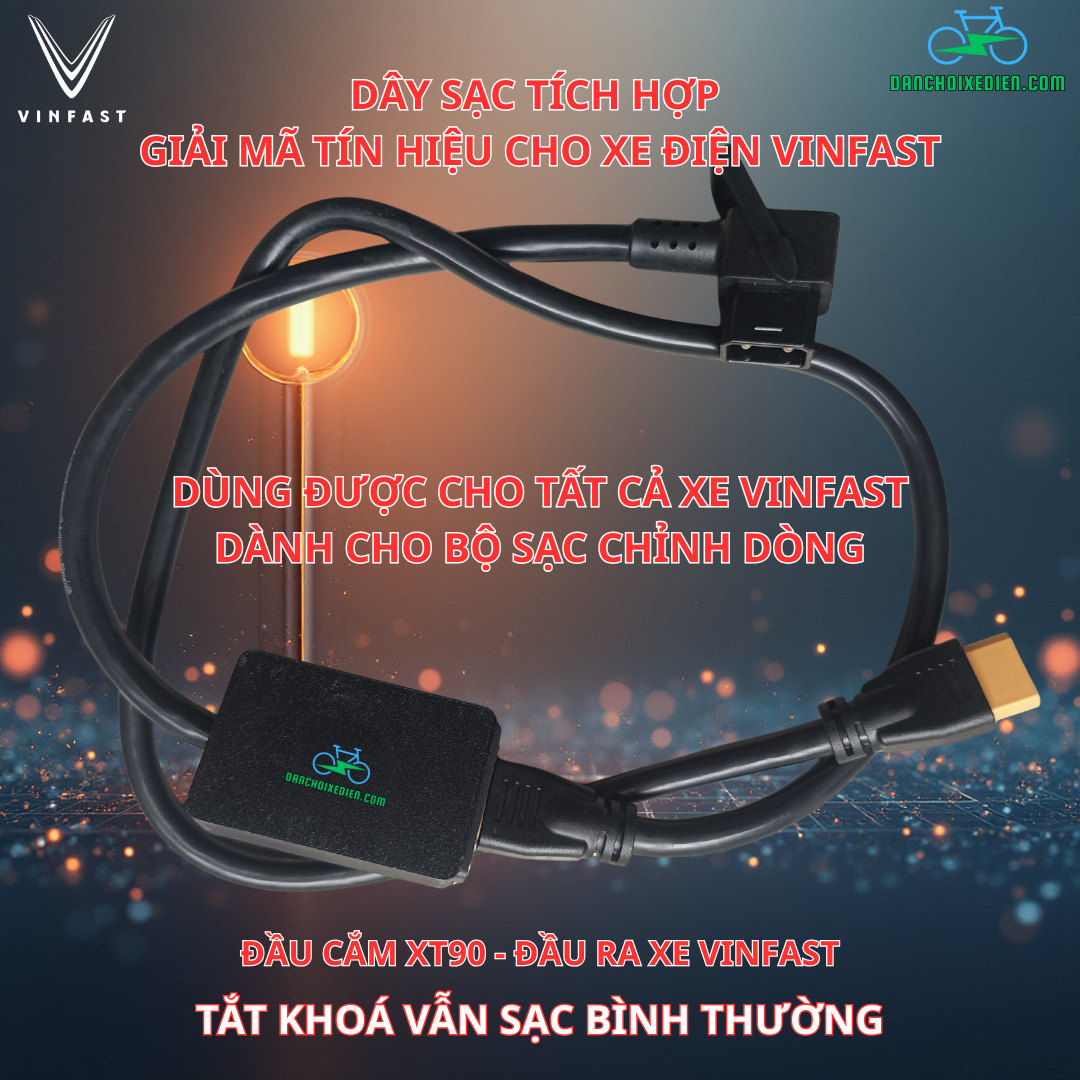 Dây Sạc Tích Hợp Giải Mã Tín Hiệu Cho Xe Điện VinFast – Tương Thích Tất Cả Xe VinFast