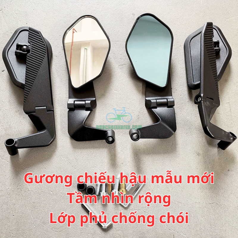Gương Chiếu Hậu Xe Máy Điện Mẫu Mới – Tầm Nhìn Rộng, Chống Chói Cao Cấp, Thiết Kế Thể Thao Hiện Đại - Ảnh 3