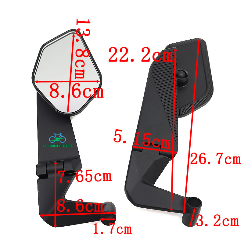 Gương Chiếu Hậu Xe Máy Điện Mẫu Mới – Tầm Nhìn Rộng, Chống Chói Cao Cấp, Thiết Kế Thể Thao Hiện Đại - Ảnh 4