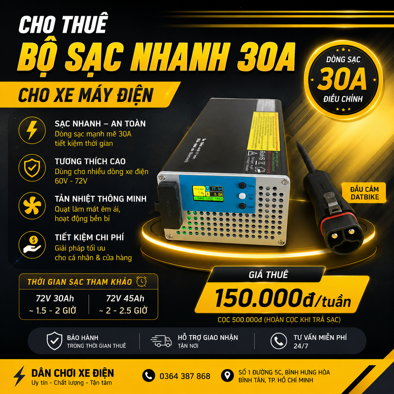 thuê sạc xe điện datbike